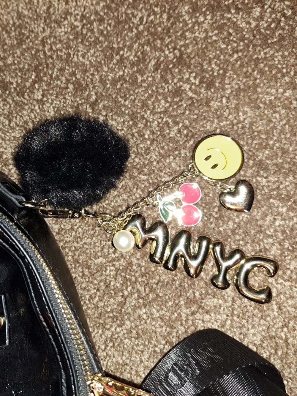 Madden NYC Women's Faux Leather Dome Ring Backpack,Purse &Keychain-Key Charm - Picture 10 of 10
